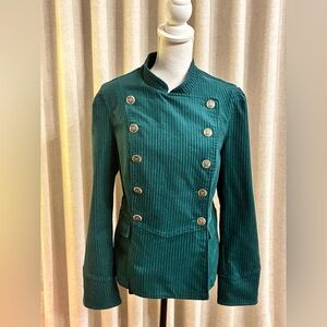 CAbi #3913 Lennon Military Double-breasted Corduroy Jacket Large L